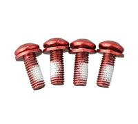 Set di 4 viti M5 x 12 in acciaio legato per tenere saldamente le gabbie portabottiglie della bici (rosso)