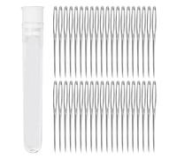 Set di 40 aghi da cucito a mano con bottiglia, ago smussato, ago per ritocco universale, ago per cucito a mano, punto croce