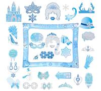 Set di 40 cornici gonfiabili per foto di Frozen, per bambini, accessori per feste di compleanno, giganti, per feste di Natale, feste di compleanno
