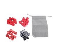Set di 40 dadi a 6 facce da 16 mm dadi da gioco classici con custodia per giochi da tavolo attività matematiche strumenti educativi plastica premium durevole leggero