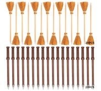 Set di 40 matite magiche e bacchette di scopa, ogni matita misura 20 cm, adatta per feste e attività artistiche e artigianali