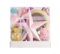 Set di 40 palline di Natale dipinte a macaron per decorazioni natalizie e multiuso per le vacanze, tra cui ghirlande e ghirlande