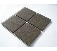 Set di 40 Pattini Adesivi It Feltro 50x50mm Colore Marrone