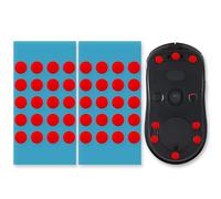Set di 40 pattini per mouse Logitech G Pro Wireless, piedini ultra rapidi, bordi arrotondati, rosso