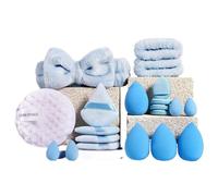 Set di 40 pennelli da trucco in plastica, pennelli Kabuki per cipria, ombretto, pennello sintetico di alta qualità, per contouring, correttore, fondotinta, cipria, ombretti, 20 pezzi