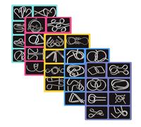 Set di 40 pezzi di metallo per anziani, set di fili metallici per test di logica, gioco intellettuale, per bambini e adulti, feste, viaggi, casa, ufficio, compleanno, Natale