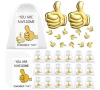 Set di 40 regali di apprezzamento per i dipendenti Bulk-Inspirational Thumbs up Badge Spille motivazione riconoscimento regali per volontari collaboratori personale insegnante studentTeam Dipendente