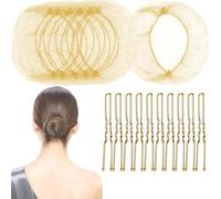 Set di 40 retine per capelli e 20 forcine per capelli a forma di U, retine per capelli invisibili e forcine a forma di U Se/t, Ha/ir chignon S/et per donne, Blonde Me/sh H/air N/ets e forcine a forma