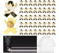 Set di 40 spille funebri con nastro a colomba, spille in metallo, spille commemorative, biglietti di preghiera, sacchetti in organza, funerali, lutto, eventi, lutto, regali commemorativi per i propri