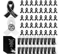 Set di 40 spille per nastro funerario, in metallo, spille per badge commemorativi, poesie, sacchetti in organza, funerali, lutto, eventi, lutto, regali commemorativi per i propri cari, Misura unica