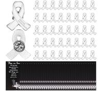 Set di 40 spille per nastro funerario, in metallo, spille per badge commemorativi, poesie, sacchetti in organza, funerali, lutto, eventi, lutto, regali commemorativi per i propri cari, Misura unica