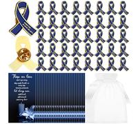 Set di 40 spille per nastro funerario, in metallo, spille per badge commemorativi, poesie, sacchetti in organza, funerali, lutto, eventi, lutto, regali commemorativi per i propri cari, Misura unica