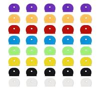 Set di 40 tappi per chiavi, set di etichette per chiavi flessibili, portachiavi colorati, per una facile identificazione delle chiavi della casa, 8 colori assortiti