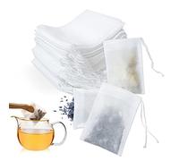 Set di 400 filtri per tè usa e getta, usa e getta, con cordino, sacchetto di tè usa e getta, filtro tè per tè sfuso, spezie, 7 cm x 9 cm