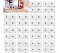 Set di 42 elettrodi in gel autoadesivi, 50 x 50 mm, compatibile con dispositivi Sanitas e Beurer EMS TENS, elettrodi di ricambio, con attacco a bottone da 3,5 mm