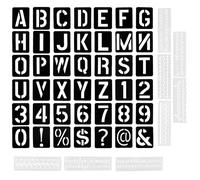 Set di 42 stencil con lettere e numeri, con 8 stencil ondulato, per il fai da te, decorazione