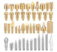 Set di 43 punte per pirografia, modello per lavori fai da te di goffratura e intaglio