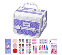Set di 43 trucchi per bambine, lavabili per ragazze e ragazze, set da trucco, set da 43 pezzi, colore viola