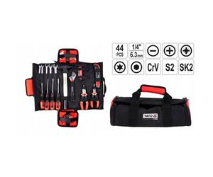 Set di 44 pezzi - YATO - YT-39280 - Chiavi a bocca 6x7-14x15 - Inserti S2 1/4" - Custodia trasformabile