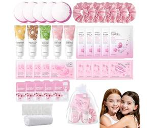 Set di 45 accessori per feste per pigiama party per ragazze, kit per pigiama party Sakura, regalo per feste di spa, compleanni, feste per pigiama party per donne, riempitivi per postumi di una sbornia