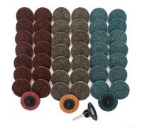 Set di 46 dischi abrasivi a coppia da 5 cm, design a spirale con flusso d'aria codificato a colori, in nylon per acciaio inossidabile, metallo, rettifica, lucidatura, robusti cuscinetti abrasivi