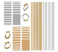 Set di 46 regolatori per anelli invisibili, calibratori per anelli, calibri per anelli sciolti, tenditore per anelli a spirale, regolatore per anelli, M, Plastica