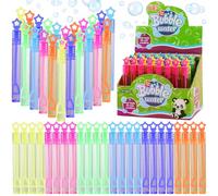 Set di 48 bolle di sapone per bambini, giocattoli, bacchette per bolle di sapone, bolle colorate per matrimoni, feste di scuola, giardino, carnevale (pentagramma)