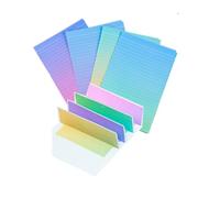 Set di 48 fogli di carta da lettere colorata con buste, (32 fogli di carta da lettere + 16 buste), set di cancelleria carino e colorato, con carta da lettere a righe (20 x 13 cm) con adesivo