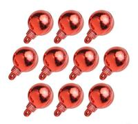 Set di 48 palline di Natale infrangibili con glitter per la decorazione dell'albero e le stagioni (rosso)