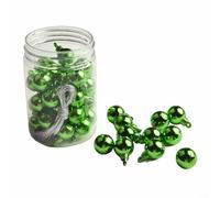 Set di 48 palline di Natale infrangibili con glitter, per la decorazione dell'albero e le stagioni (verde)