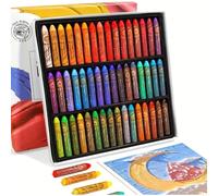 Set di 48 pastelli a olio vibranti - texture ricca e cremosa, ideale per artisti, principianti e studenti - perfetto per dipingere, disegnare e realizzare opere d'arte miste per sbloccare la loro crea