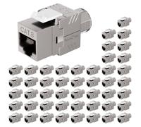 Set di 48 Premium Keystone RJ45 CAT8.1, Installazione semplice e senza attrezzi,