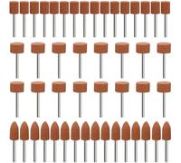 Set di 48 punte abrasive in corindone per Dremel, fusto da 1/8" per levigatura, lucidatura, sbavatura, da utilizzare su pietre preziose, vetro, metallo e legno