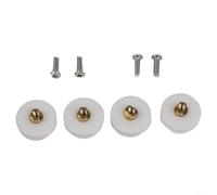 Set di 48 rulli di ricambio per porta della doccia con ruote scanalate di diametro 22 mm, compatibili con porte in vetro da 3 6 mm di spessore in nylon e ottone (4 pezzi)