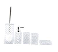 Set di 5 accessori da bagno, portaspazzolino, decorazione, pratici articoli da