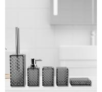 Set di 5 accessori da bagno, portaspazzolino, decorazione, pratici articoli da