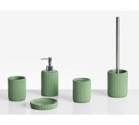Set di 5 accessori in poliresina verde per il bagno Suches