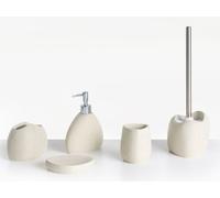 Set di 5 accessori per il bagno beige chiaro Coata