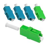 Set di 5 adattatori in fibra ottica LC/APC a LC/UPC, accoppiamento in fibra ottica monomodale per connessioni di rete, FTTH, prolunga cavo in fibra ottica, durevole e compatibile.