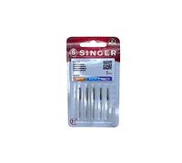 Set di 5 aghi Singer Stretch 2045 per macchine da cucire. Misure 80/12, 90/14 e 100/16 ideali per tessuti elastici e maglina.