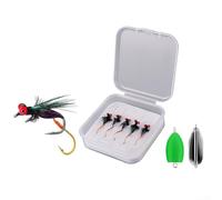 Set di 5 ami da pesca a mosca, legati a mano per una maggiore attrazione dei pesci (stile A #14)