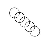 Set di 5 anelli di gomma/elastici for la testa della pompa della lavastoviglie - compatibili con il motore YXW50, gruppo di tenuta altamente resistente e durevole