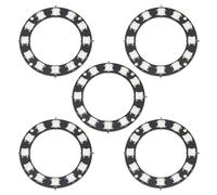 Set di 5 anelli LED RGB 12 bit WS2812 5050 LED per pareti LED pubblicità Karaoke decorazioni di nozze compatibili con microcontroller di livello logico 5 V