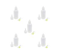 Set di 5 applicatori per bottiglie di colla con punta ad ago piccolo con coperchio per fai da te e quilling