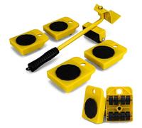 Set di 5 artefatti mobili per oggetti pesanti, strumenti per lo spostamento di mobili per risparmiare manodopera, adatto per la maggior parte dei mobili ed elettrodomestici, plastica ABS e acciaio