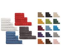 Bassetti Morbido Asciugamano Asciugamani 480 gr 100% Cotone Set da 5 pz (2 da 58x105 cm + 2 da 38x55 cm + 1 da 70X140 cm) - Collezione MONIQUE - VIOLETTO LA