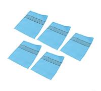Set di 5 asciugamani esfolianti da bagno, design coreano, italiano, asiatico, morbidi asciugamani da doccia per uno scrub efficace per il corpo, con cotone poliestere ispessito (blu)