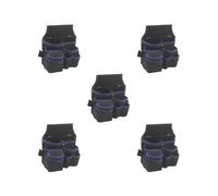 Set di 5 attrezzi da giardinaggio marsupio cintura impermeabile pratico strumento cintura marsupio falegname bordi blu 21 x 24 cm