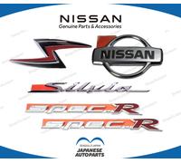 Set di 5 badge emblema anteriore, laterale e posteriore originali Nissan OEM ...