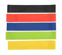 Set di 5 bande elastiche per esercizi, bande da allenamento per l'allenamento della forza, bande da allenamento in lattice ad alta elasticità per palestra domestica, terapia fisica